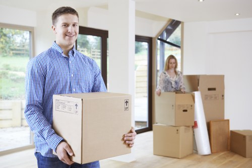 Unpacking boxes in a new Osidge property