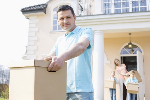 Local movers transporting household items in North London
